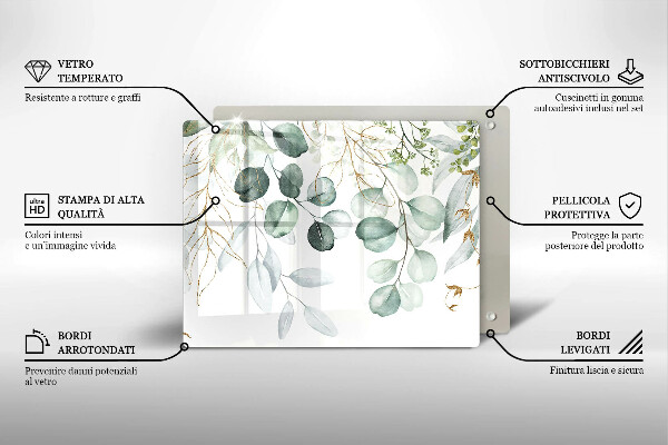 Kitchen worktop saver Painted plants