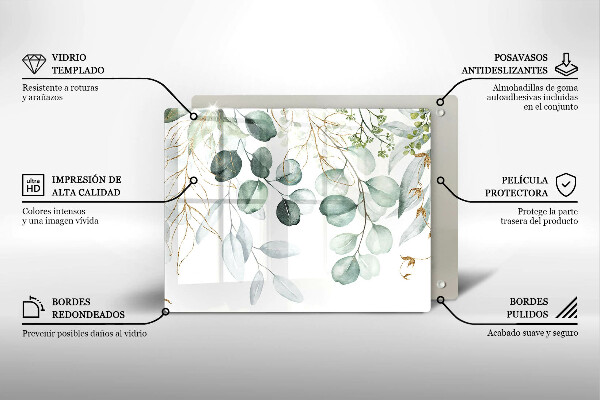 Kitchen worktop saver Painted plants