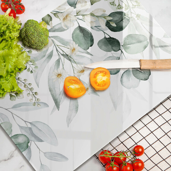 Kitchen worktop saver Watercolor plants