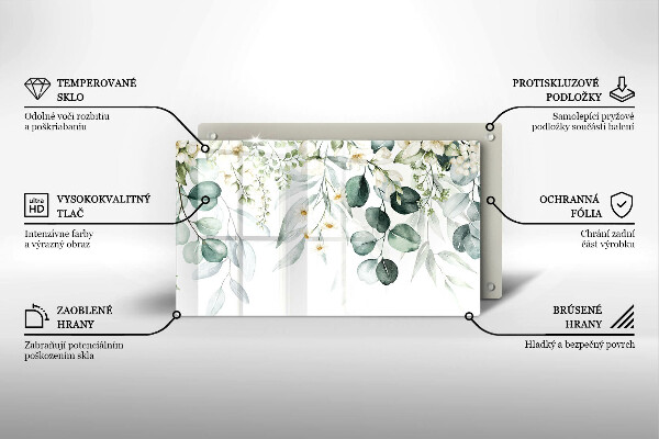 Kitchen worktop saver Watercolor plants