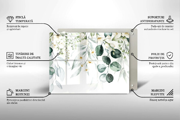 Kitchen worktop saver Watercolor plants