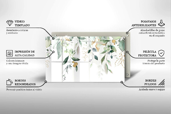 Worktop saver Watercolor leaves