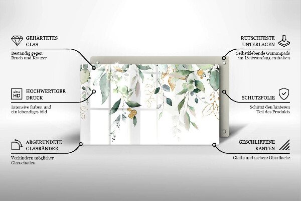 Worktop saver Watercolor leaves