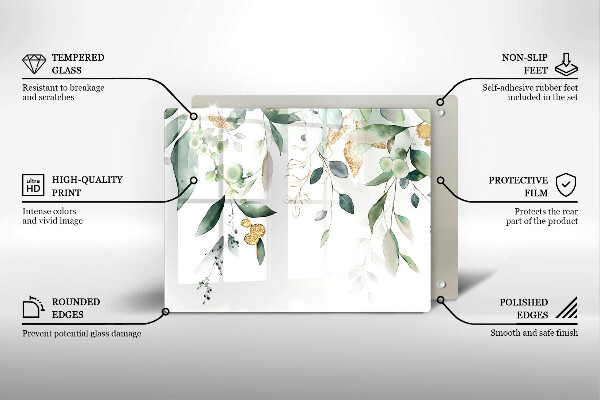 Worktop saver Watercolor leaves