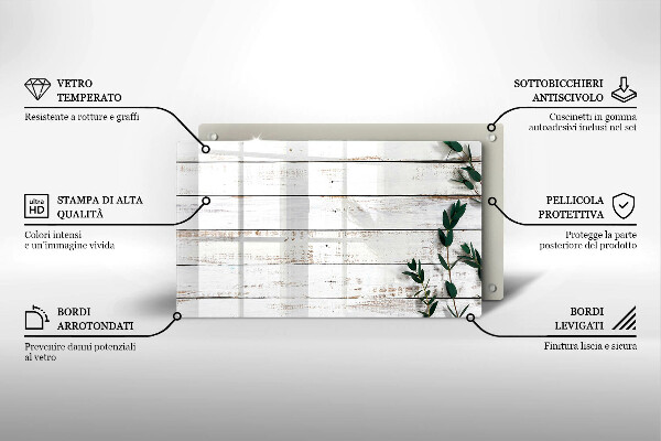 Worktop saver Old boards and leaves