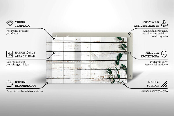 Worktop saver Old boards and leaves