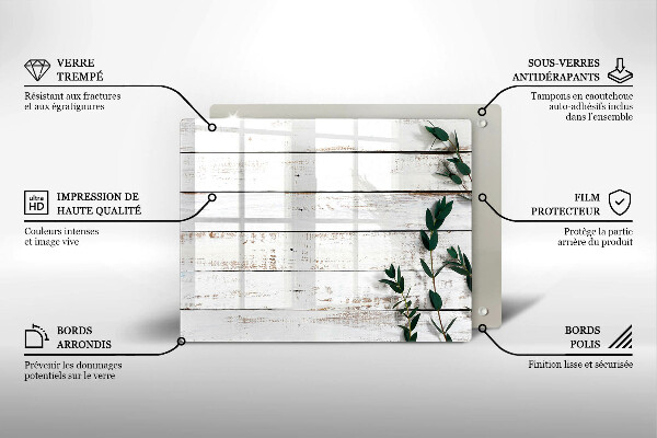 Worktop saver Old boards and leaves