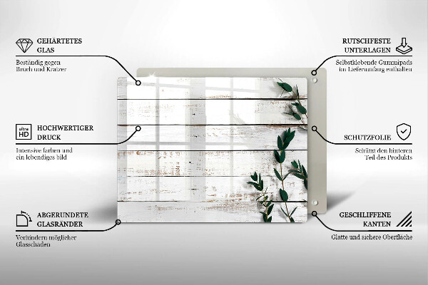 Worktop saver Old boards and leaves