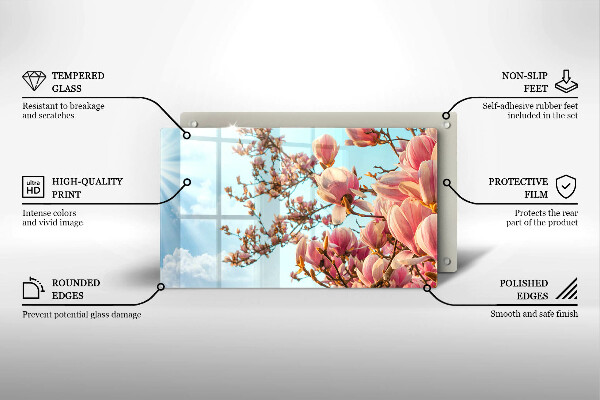 Kitchen countertop cover Pink Flowers Tree