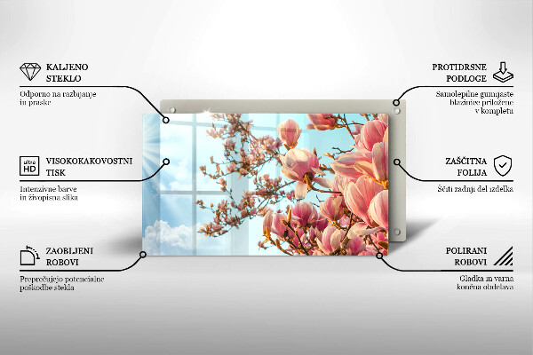 Kitchen countertop cover Pink Flowers Tree