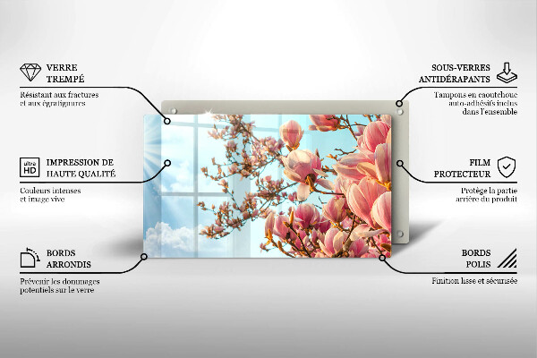 Kitchen countertop cover Pink Flowers Tree