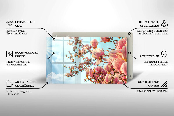 Kitchen countertop cover Pink Flowers Tree