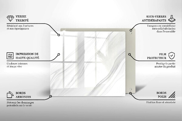 Worktop heat protector Delicate marble