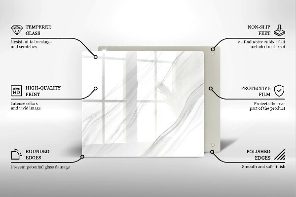 Worktop heat protector Delicate marble