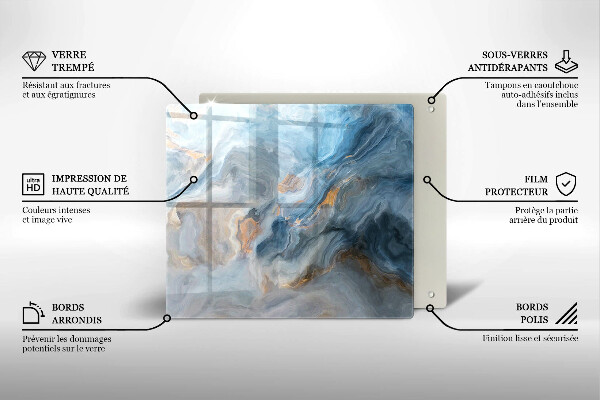 Kitchen worktop saver Marble texture