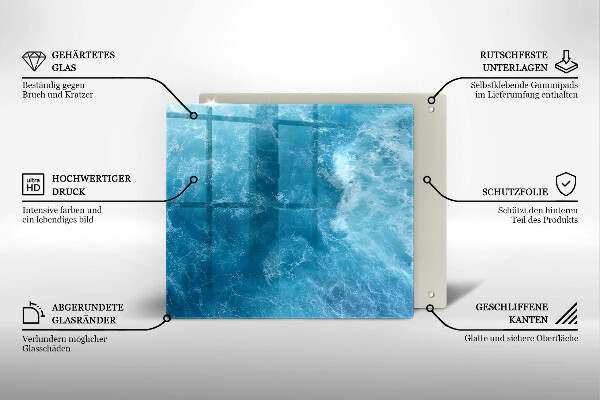 Kitchen worktop saver Blue water