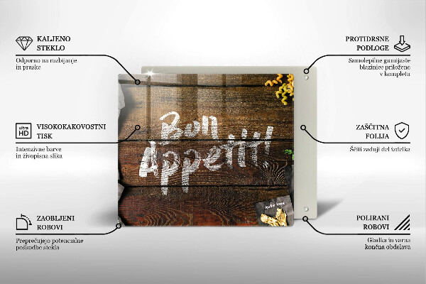 Kitchen worktop saver Boards inscription Bon Appetit