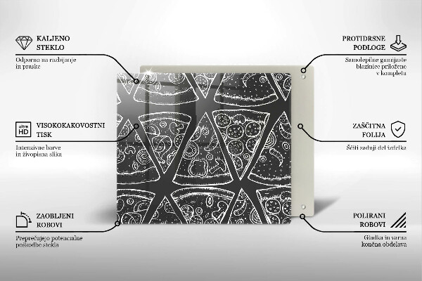 Worktop heat protector Pizza illustration