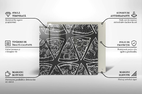 Worktop heat protector Pizza illustration