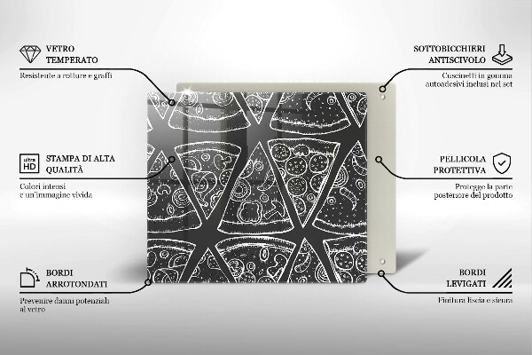 Worktop heat protector Pizza illustration