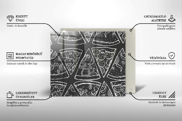 Worktop heat protector Pizza illustration