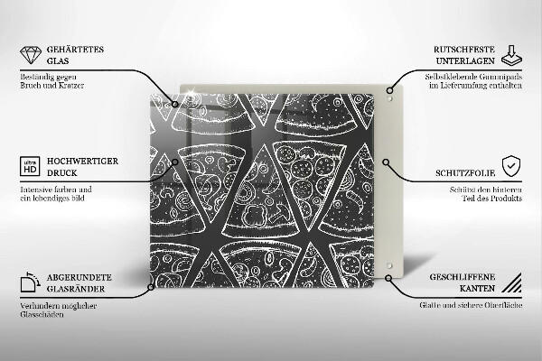 Worktop heat protector Pizza illustration