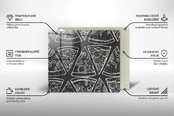 Worktop heat protector Pizza illustration