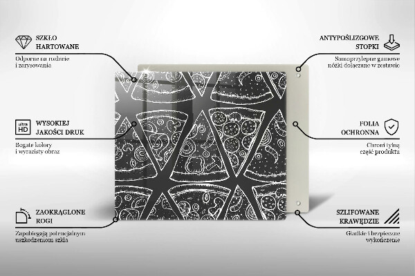 Worktop heat protector Pizza illustration