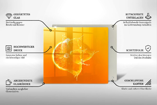 Kitchen worktop saver Juicy fruit of orange