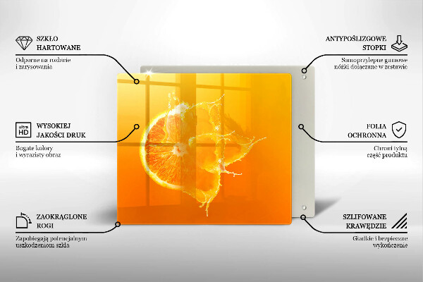 Kitchen worktop saver Juicy fruit of orange
