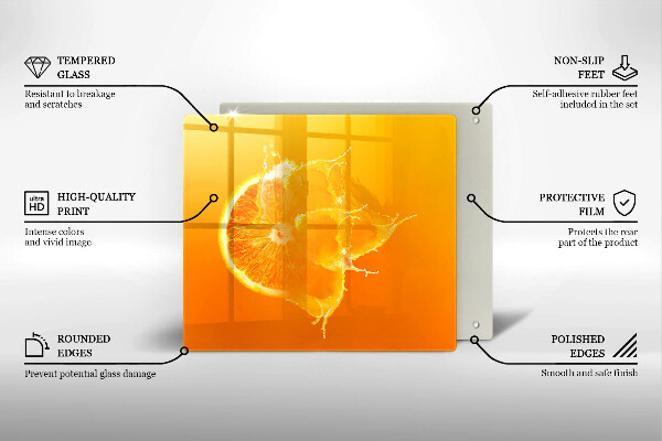 Kitchen worktop saver Juicy fruit of orange