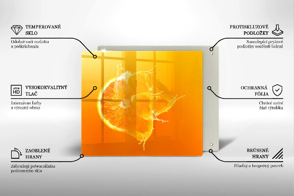 Kitchen worktop saver Juicy fruit of orange
