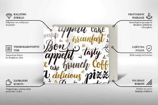 Kitchen worktop saver Text Bon Appetit