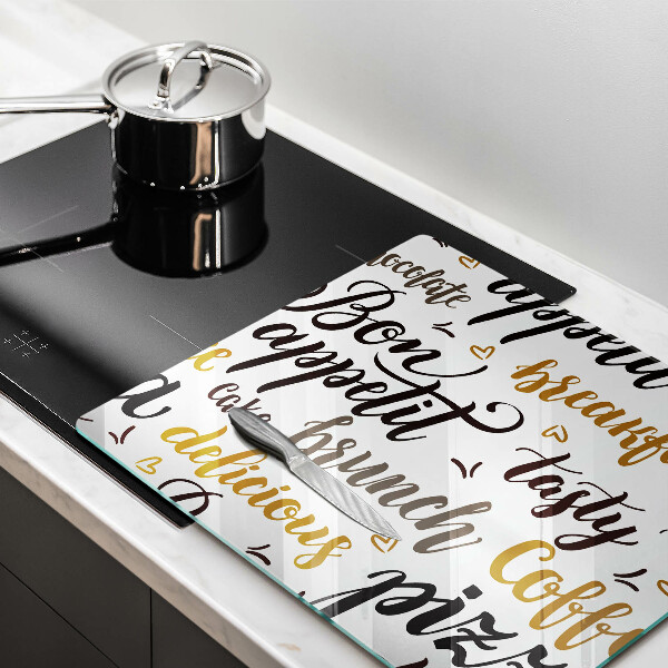 Kitchen worktop saver Text Bon Appetit
