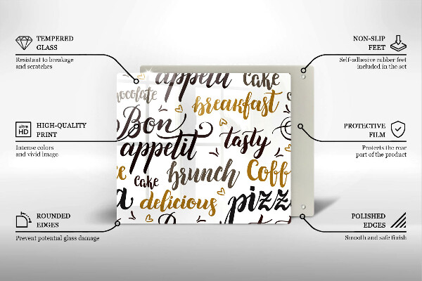 Kitchen worktop saver Text Bon Appetit