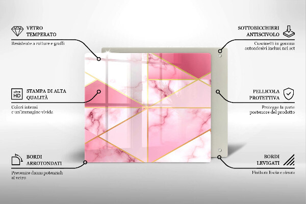 Kitchen worktop saver Geometric marble