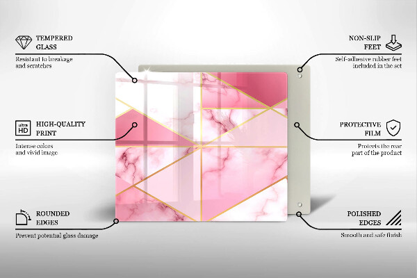 Kitchen worktop saver Geometric marble