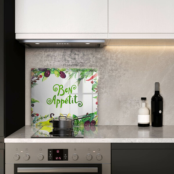 Induction hob cover The inscription Bon Appetit