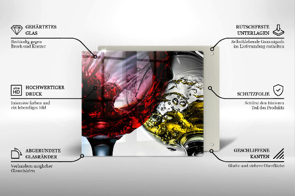 Kitchen worktop saver Wine glasses