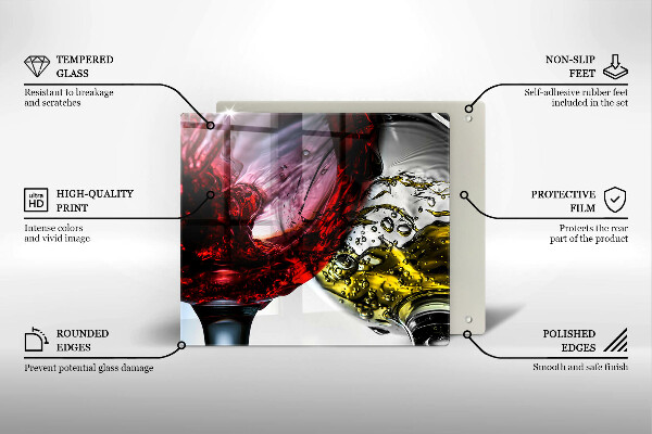 Kitchen worktop saver Wine glasses