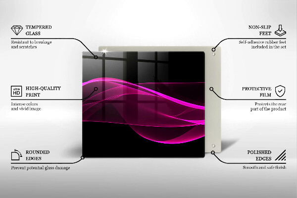 Induction hob cover Pink abstraction