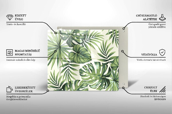 Kitchen worktop saver Illustration of the Monstera leaves