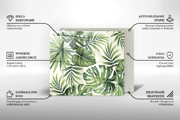 Kitchen worktop saver Illustration of the Monstera leaves