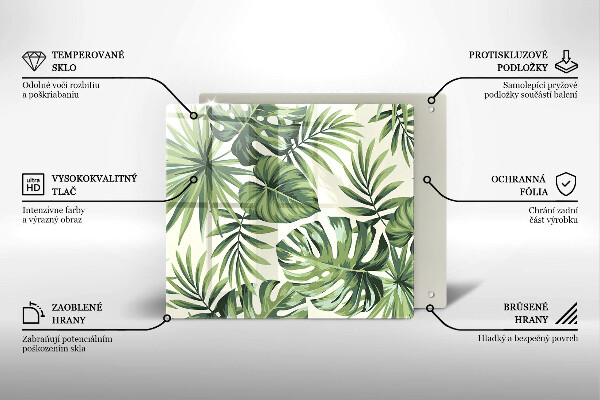 Kitchen worktop saver Illustration of the Monstera leaves