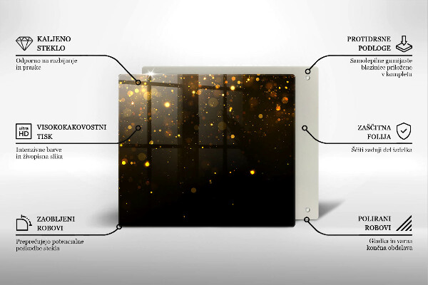 Kitchen worktop saver Golden glitter