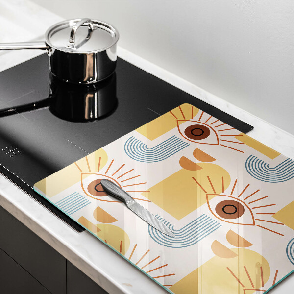 Kitchen worktop saver Boho pattern eyes