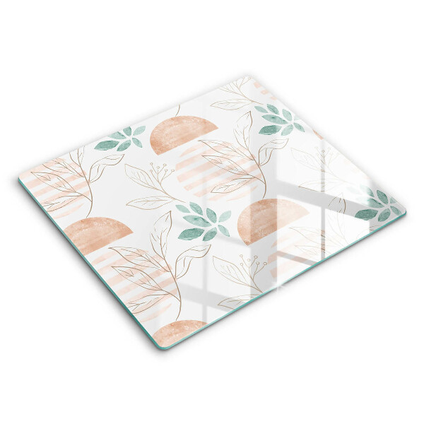 Kitchen worktop saver Boho pattern leaves