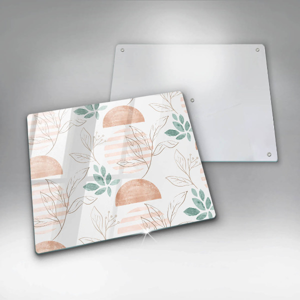Kitchen worktop saver Boho pattern leaves