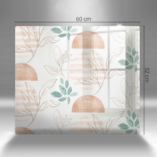 Kitchen worktop saver Boho pattern leaves
