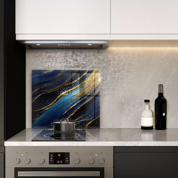 Kitchen worktop saver Navy blue abstraction